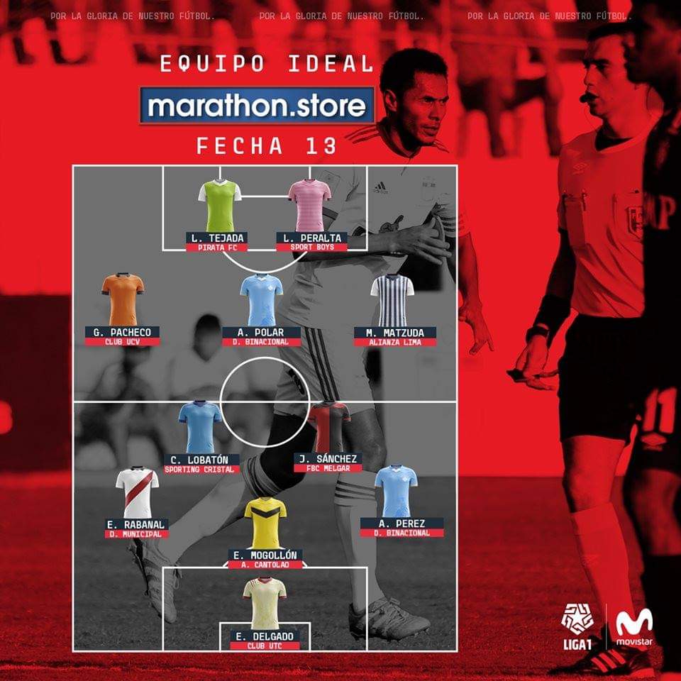 ESTE ES EL EQUIPO IDEAL DE LA FECHA 13 LIGA 1 ESTE ES EL EQUIPO IDEAL DE LA FECHA 13 LIGA 1